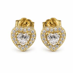 Aretes Corazon Circon
