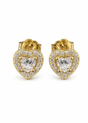 Aretes Corazon Circon