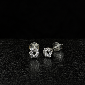 Aretes circon halo 3mm